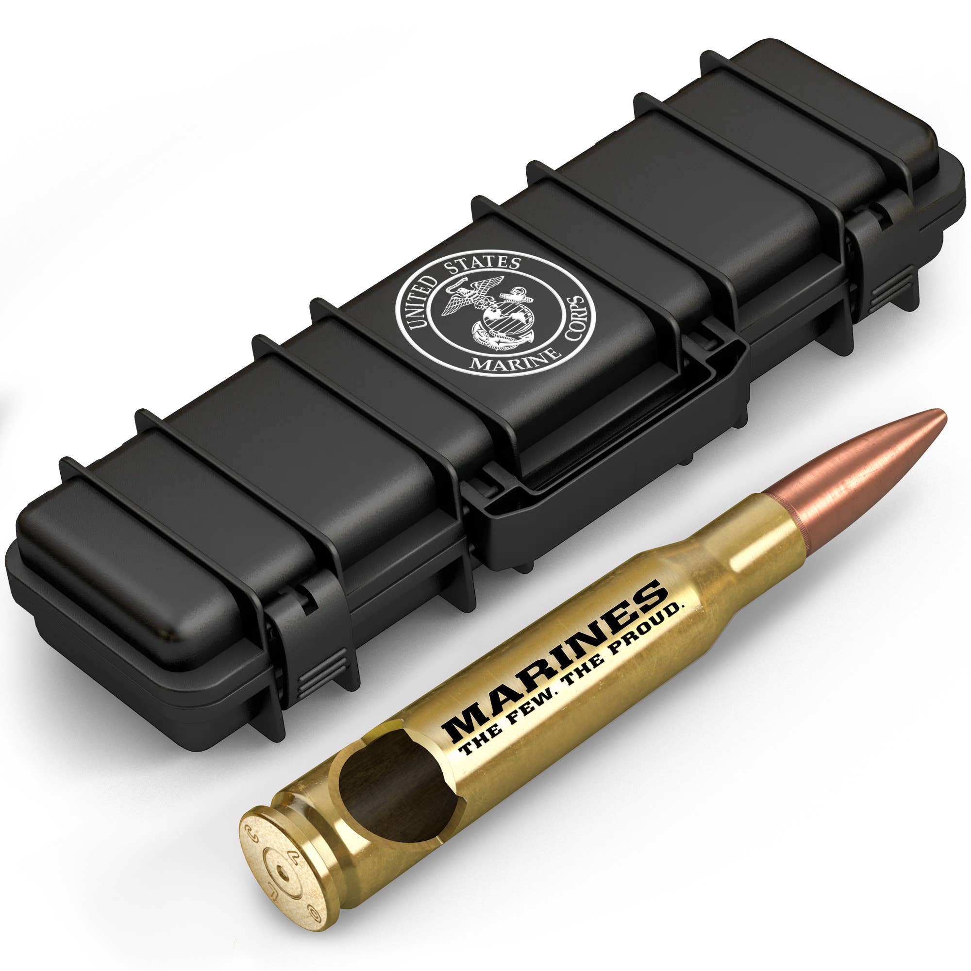 USMC Engraved 50 Caliber Bullet Bottle Opener - Parris Island Museum