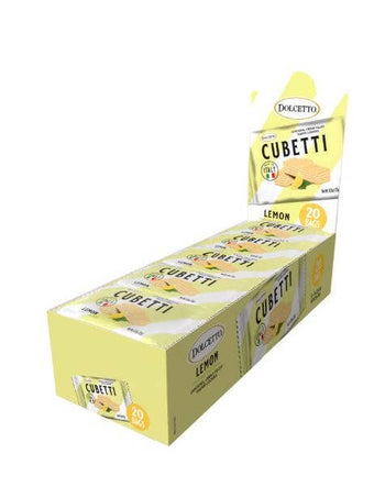 DOLCETTO CUBETTI LEMON WAFERS (20pk DISPLAY)