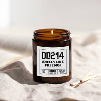 DD214 Military Retirement Candle Gift For Him, Veteran Men's Funny Candle Gift Ideas, Veteran Owned Business, Father's Day Gift Ideas: Citron & Mandarin