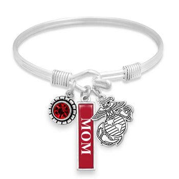 U.S. Marines Mom Triple Charm Bracelet