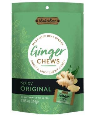 BALI’S BEST GINGER CHEWS – ORIGINAL (5.08 OZ BAG)