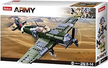 WW2 Royal Airforce Spitfire Fighter Plane Brick Kit (297 pcs