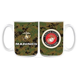 U.S. Marine Corps camouflage coffee mug